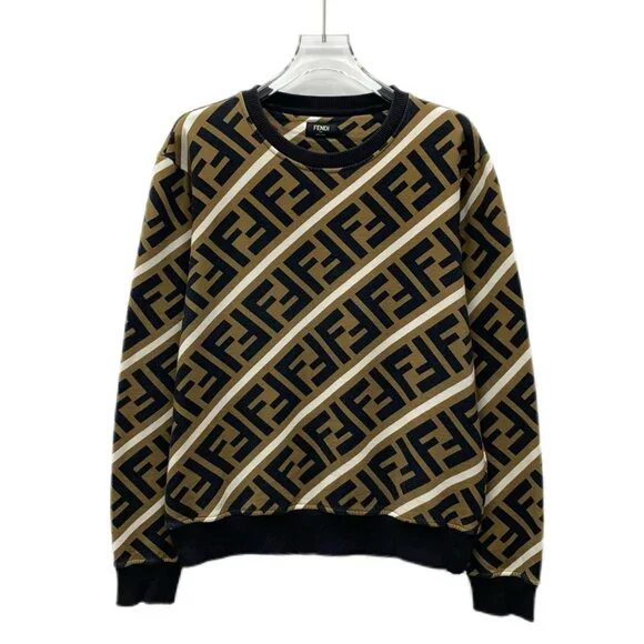 【関税込み】fendi ALL OVER LOGO SWEATSHIRT Fendi | Tops | Fendi Brown Logo Letter Fullprint Cotton Crew